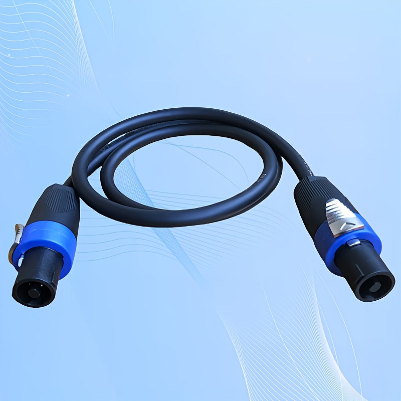 Cable de audio profesional con conectores masculinos a masculinos, Speakon a Speakon, 4 estilos de conectores, 100cm/3.28 pies o 500cm/16.4 pies, material PVC, forma redonda, modo de alimentación sin carga, no requiere batería, con cableado para instalac
