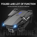 Drone E88 con cámaras HD dobles, batería única, regreso con una sola tecla, conexión WiFi, drone de fotografía aérea, control remoto de cuadricóptero, regalo de Navidad, Halloween y Acción de Gracias.