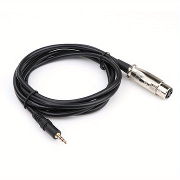Cable de Audio i-Zclive Premium de 3.5mm a XLR - Macho a Hembra, Cobre Puro Bañado en Oro, Aleación de Zinc y Aluminio, Ideal para Micrófonos y Consolas de Mezcla, Cable Redondo Duradero con Diseño de Notas Musicales