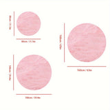 1 pieza, bonito tapete de terciopelo rosa redondo y esponjoso con diseño nórdico, alfombra de felpa para sala de estar y mesa de café, lindo tapete de cama para dormitorio, tapete completo para toda la planta, tatami, manta para ventana de bahía, tapete