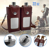 Licorera Whiskera Doble Acero Inoxidable 22 Oz + Estuche AE-405