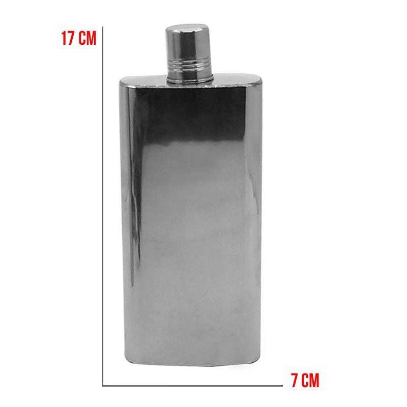 Licorera Whiskera Doble Acero Inoxidable 22 Oz + Estuche AE-405
