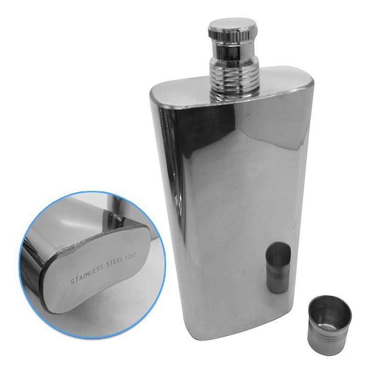 Licorera Whiskera Doble Acero Inoxidable 22 Oz + Estuche AE-405