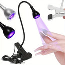 1pc Lámpara LED para Uñas con Brazo Giratorio - Alimentación USB, Brillo Ajustable, Secado Rápido/Luz Azul para Gel, Sin Batería Necesaria, Portátil para Hogar y Salón, Diseño Compacto, Plástico Duradero, Ideal para Manicura y Pedicura