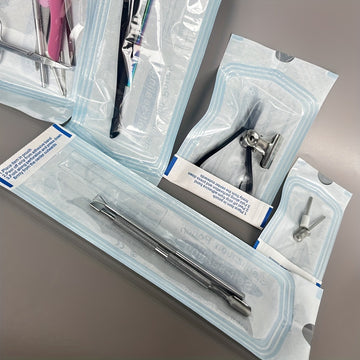 50 bolsas autosellables para manicura, transparentes y desechables, para cabezas de pulido y almacenamiento de herramientas, sin olor, no requieren electricidad ni batería, 5 tamaños, empaque de bolsas limpias