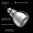 1pc Cabezal de Ducha de Alta Presión de 3 Pulgadas, ABS, Conector de Bola de Latón Giratorio Ajustable, Diseño Antiobstrucción y a Prueba de Fugas para una Experiencia de Ducha Cómoda - Acabado Cromado, Accesorios de Ducha