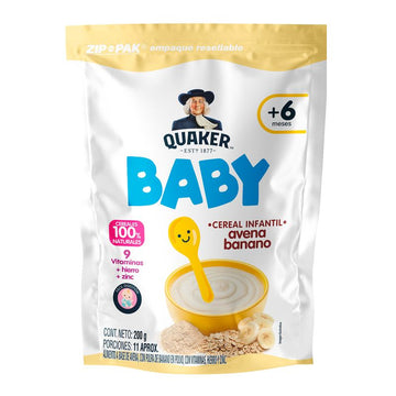 CEREAL BABY QUAKER 200G BANANO