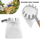 XXSL 1 pieza, herramientas de recolección de árboles altos de acero inoxidable - mango ergonómico, bolsa de recolección de frutas de metal duradero para manzanas, aguacates, melos, limones - herramientas de jardín y huerta, regalo de Día del Trabajo y Dí