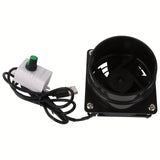 Ventilador de cocina mini de 5V con alimentación USB - Diseño compacto negro con control de velocidad ajustable, construcción metálica duradera para la ventilación de la cocina y el baño, diseño moderno elegante, soporte de montaje resistente