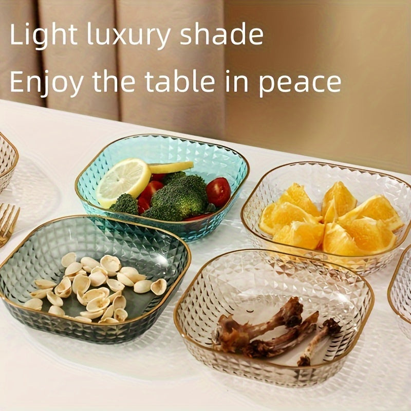 2pcs/4pcs Bandeja de Servir Cuadrada de Plástico - Versátil para Frutas, Postres, Tartas, Aperitivos y Desayuno - Decoración Duradera para Cocina y Comedor