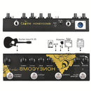 Pedal de Efectos AHAJII Todo en Uno con Coro, Retardo, Filtro Notch y EQ Boost - Procesador Multiefectos Digital, Entrada AUX, Salidas XLR/1/4" - Para Guitarra Acústica/Electrica, Estudio de Grabación y Presentaciones En Vivo - Pedalboard Compacto, Equip