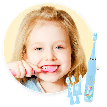 Cepillo De Dientes Eléctrico Infantil Recargable 6 Cabezales MA202389