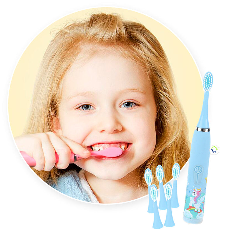 Cepillo De Dientes Eléctrico Infantil Recargable 6 Cabezales MA202389
