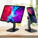 Soporte Ajustable para Teléfono 1pc, Material ABS, Plegable y Desmontable, Compatible con Smartphones/iPad/Tabletas de 10.16-27.94 cm, Almohadillas Antideslizantes y Antirrayaduras, Montaje de Escritorio - Negro, Soporte Ajustable para Gadget | Diseño Pl