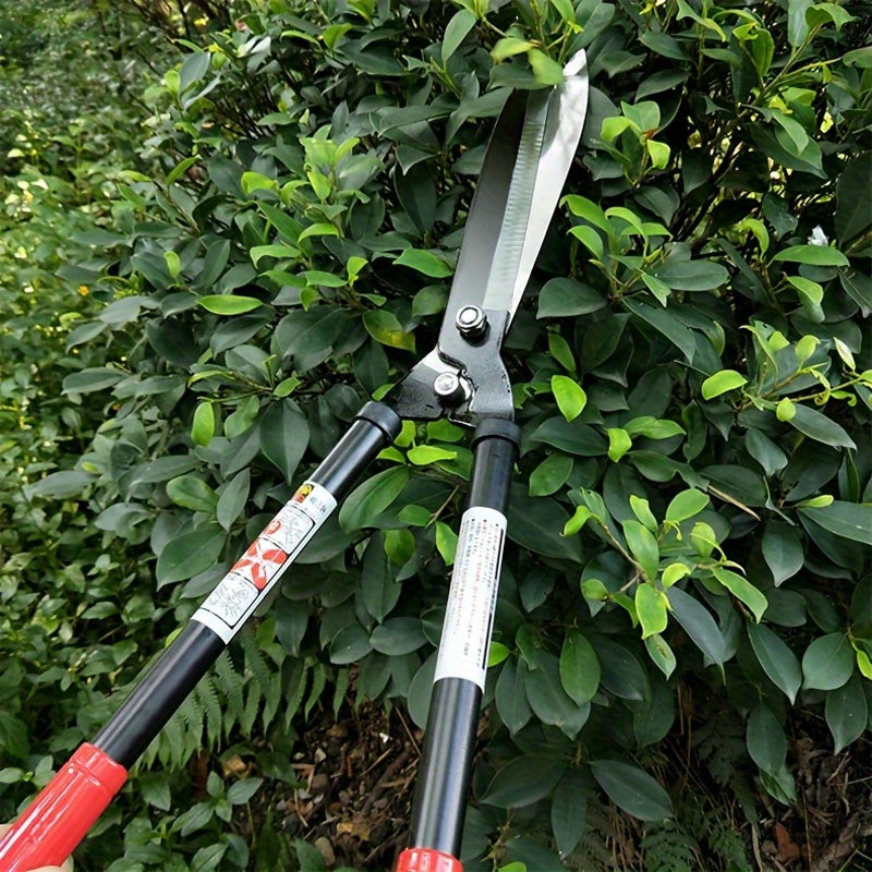 Tijeras de jardinería de alta calidad - Tijeras telescópicas con mango largo que ahorran trabajo, con agarre ergonómico antideslizante para césped, árboles frutales, hierba y ramas altas - Hojas de acero aleado duraderas, tijeras de poda para jardín, her