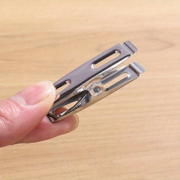 20 Piezas, Pinzas De Acero Inoxidable Para La Ropa, Pinzas Para Ropa Resistentes, Juego, Pinzas De Metal, Pinzas Para Colgar Calcetines, Ropa, Fotos, Sellos Para Alimentos, Pinzas Para Ropa De Exterior Para Evitar Que Su Ropa Se Vuele