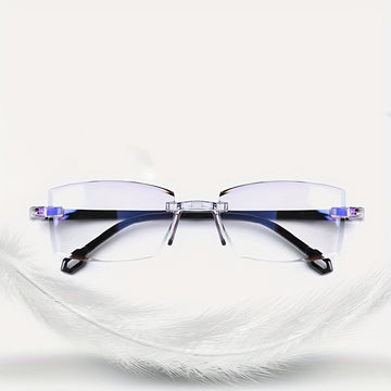 Gafas Anti-Luz Azul de Moda, Gafas Sin Marco Modernas para Computadora, Modelo Único para Hombres y Mujeres con Visión Clara