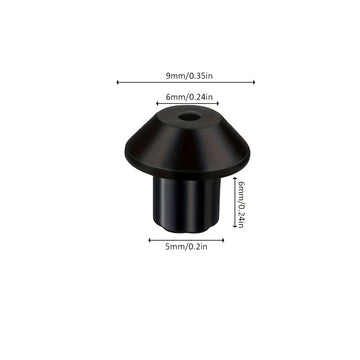 Conjunto de 16 Pies de Goma Resistentes al Calor para Reemplazo en Rejillas de Quemadores de Estufa de Gas - Amortiguadores Negros Duraderos con Diseño de Múltiples Orificios para Estabilidad y Protección, Accesorio de Cocina | Acabado Elegante | Materia
