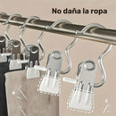 5/10pcs Perchas de Acero Inoxidable con Clips - Suaves con Tela y Cuero Sintético, Ideales para Sombreros, Pantalones, Calcetines - Perfectas para Almacenamiento en Baño y Lavandería