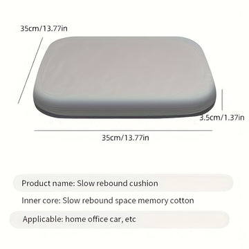 1 cojín ergonómico de espuma con memoria, antideslizante y cómodo para oficina, comedor y estudio, funda de tejido de punto lavable a mano, relleno de poliuretano, ideal para viajes, soporte para el cuello, comodidad para rodillas y piernas, cojín para s