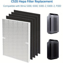 5 cartuchos de filtro de reemplazo para purificadores de aire Winx115115, C535, 5300, 5300-2, 6300, 6300-2, AM90, P300 (1 filtro HEPA premium y 4 filtros de carbon activado)