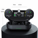 Microfono Inalámbrico Clip-On EVISTA con Reducción de Ruido, Alcance de 304.8 metros y Batería de 24 Horas – Estuche de Carga USB-C, Grabación con Un Solo Clic, Ideal para Streaming y Podcasting, Accesorio de Streaming | Diseño Elegante en Negro | Audio