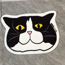 1 pieza, alfombra absorbente antideslizante con forma de gato en imitación de cachemira, suave y resistente al desgaste, para dormitorio o entrada, lavable a máquina, base de alfombra de poliéster