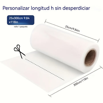 3 Metros de Bolsas Selladoras al Vacío para Conservación Extendida de Alimentos, Varios Tamaños Disponibles, Perfectas para Sous Vide, Congelador y Frescura Duradera. Ideales para Hogar, Cocinas Comerciales y Almacenamiento a Granel, Mantienen el Sabor y