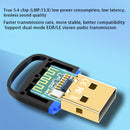 Adaptador inalámbrico USB BT 5.4, receptor USB inalámbrico, compatible con computadora/audífonos/teclado/ratón/altavoces y otros dispositivos, Windows 11/10/8.1 Plug and Play, retrocompatible automáticamente con versiones 5.3/5.1/5.0/4.2/4.1/4.0, ¡agrega