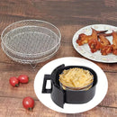 2-Pack Juego de rejillas redondas de acero inoxidable para vaporizar y asar, soporte apilable para enfriar, deshidratar, accesorios para parrilla de drenaje de aceite, inserto multifuncional para freidora de aire, herramientas y artilugios de cocina