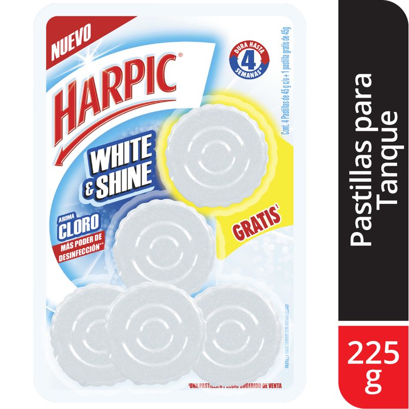 PASTILLA HARPIC 225G PAG 4 LLEV 5 CLORO