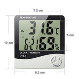 Medidor Humedad Termo Hidrometro Reloj Lcd Digital HTC1