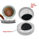 Espejo Maquillaje Doble Plegable LED Aumento X5 RF 4889