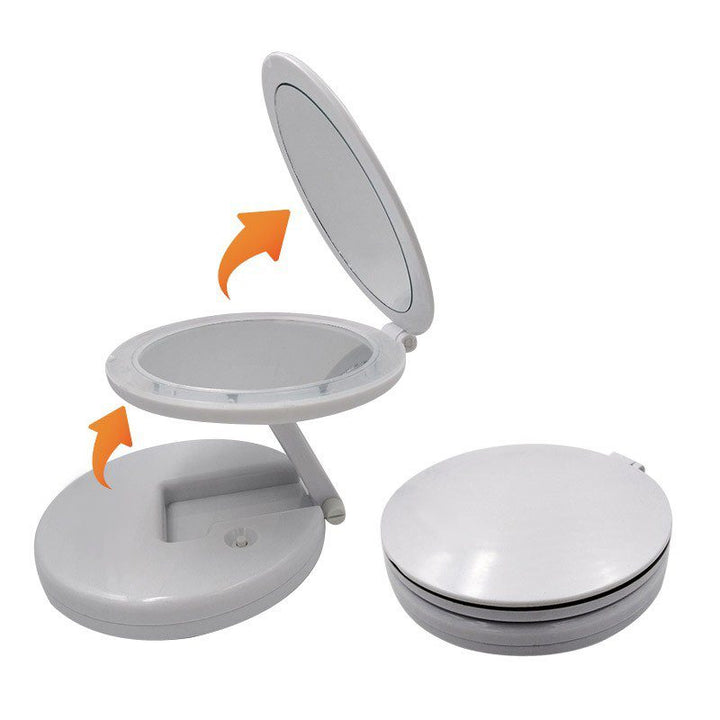 Espejo Maquillaje Doble Plegable LED Aumento X5 RF 4889