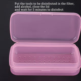 Bandeja de esterilización de acrílico para cuidado de uñas - Caja de almacenamiento transparente con tapa, ideal para desinfectar y limpiar herramientas y equipos de salón de uñas, equipos de salón de uñas|Diseño minimalista|Construcción de acrílico, sum