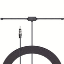 Antena Dipolar Universal para Estéreo de Coche AM FM, Antena Adhesiva Oculta para Radio AM FM en Vehículos Camión SUV con Cable de 3.05 Metros y Conector DIN (Macho)