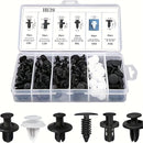 50pcs Remaches de Plástico Negros para Coches - Agujero de 8mm, Clips de Expansión para Molduras de Puertas y Retención de Paneles
