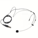 Micrófono de condensador profesional XLR con diadema sobre la oreja, diseño flexible con cable y cubierta de espuma negra, manos libres, ideal para conferencias, presentaciones en vivo, podcasts y enseñanza, equipo de grabación, audio manos libres, cable