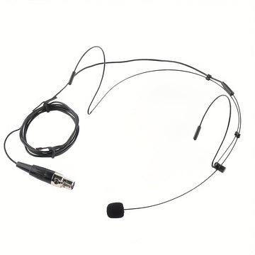 Micrófono de condensador profesional XLR con diadema sobre la oreja, diseño flexible con cable y cubierta de espuma negra, manos libres, ideal para conferencias, presentaciones en vivo, podcasts y enseñanza, equipo de grabación, audio manos libres, cable