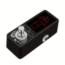 Pedal de Afinador para Guitarra Eléctrica con Pantalla LCD Digital - Sintonización Ultra Sensible, Reducción de Ruido USB, Clip Integrado, Compatible con Pedalboard Profesional y En Vivo, Acabados Metálicos Elegantes, Electrónica de Alta Calidad