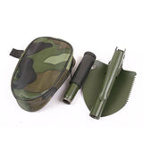 Pala Táctica Plegable Supervivencia Camping 3 En 1 Multiusos + Estuche Nylon RF 268