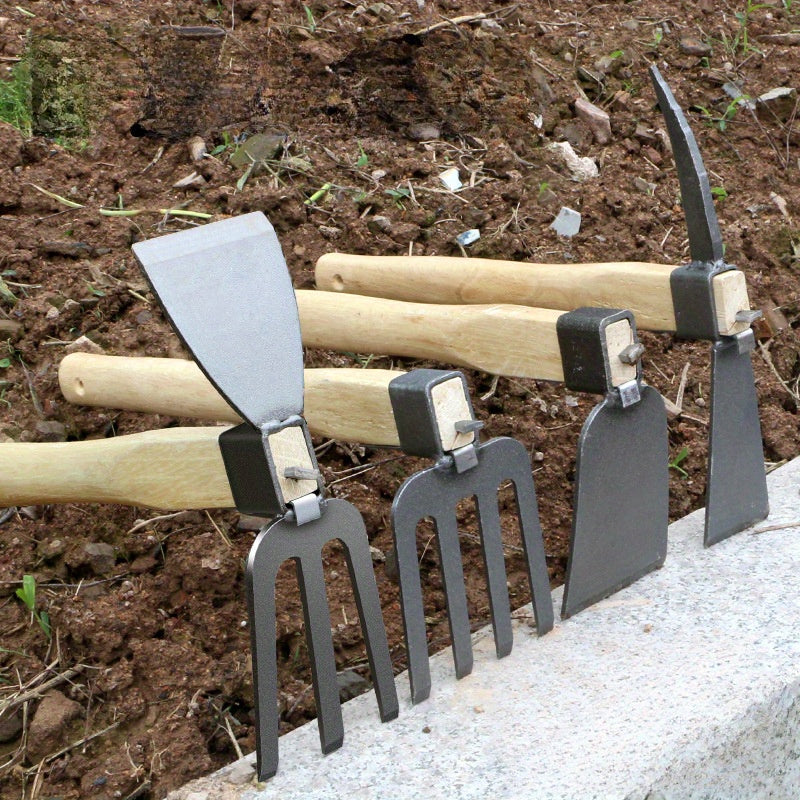 1 pieza de herramienta de jardín, azada doble cara de metal duradera, ideal para cultivo de flores y vegetales, perfecta para jardinería doméstica y proyectos artísticos