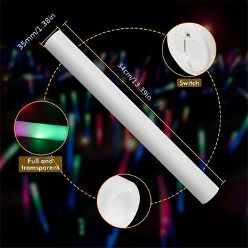13/26 piezas de luces estroboscópicas LED de espuma, 3 modos de parpadeo, funcionan con pilas (no recargables), pantalla de plástico, para bodas, carnavales y fiestas de Año Nuevo