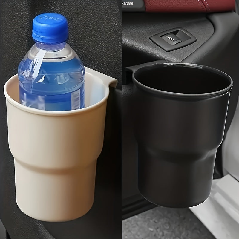 1pc Portavasos multifuncional para vehículos recreativos, material PP, ranura segura para teléfono, bebida y basura, soporte de taza portátil para vehículos