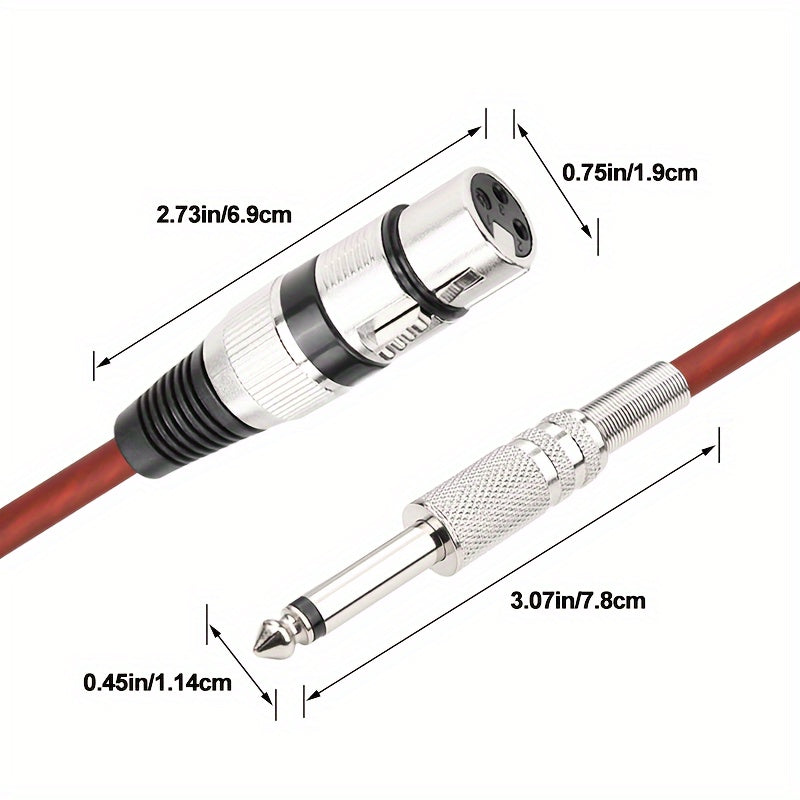 Cable de Audio i-zclive de 6.5mm a XLR, Cable de Audio Macho de 6.35mm a Hembra XLR, Cable de Audio Macho de 6.35mm a Hembra XLR para Micrófono, Cable de Audio XLR de Aleación de Zinc y Aluminio, Cable de Audio Mono de 6.5mm, Cable de Audio para Conectar