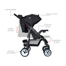 COCHE ESTANDAR  KLAUS HAPPY BABY - NEGRO