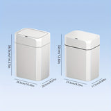 Cubo de basura automático con sensor de movimiento, diseño moderno, tapa de cierre suave, 12.98L y 19.0L, blanco, plástico, sella olores, para cocina, baño, hotel (2 pilas AA no incluidas)