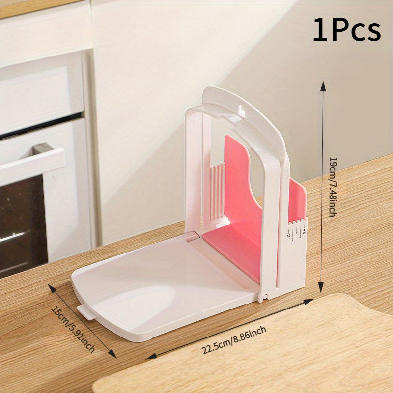 1pieza Estilo Japonés Rebanadora de Pan Manual - Cortadora de Bagel de Plástico, Molde de Rebanado de Tostada Sin Carga, No Requiere Batería, Gadgets de Cocina para Pan y Bagels Rebanados