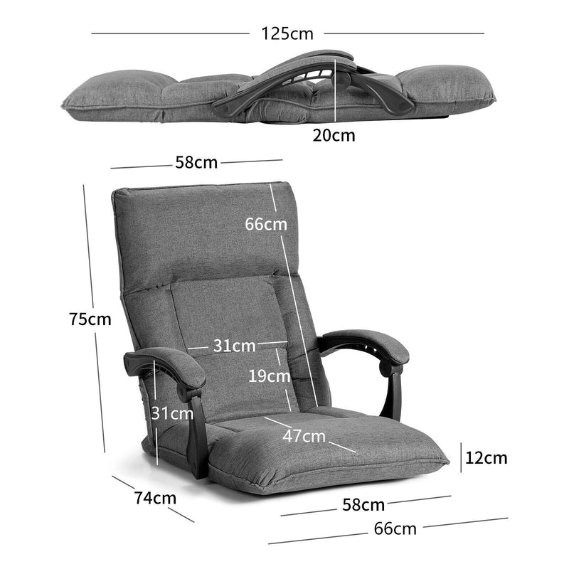 Silla de juego ergonómica gris de 1 pieza con soporte lumbar ajustable - Diseño que ahorra espacio, acolchado de poliéster cómodo, ideal para juegos en PC y oficina en casa, silla de oficina moderna|Silla de oficina con mecanismo de asiento ajustable