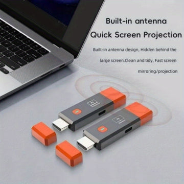 Combo de transmisor y receptor de video inalámbrico VIKEFON - 1080P HD, rango de 50 metros, kit de palo de TV portátil compatible con HDTV para PC, portátil, cámara a TV/proyector/monitor - Plug & Play, 2.4G/5.8G, baja latencia, 8TXs a 1RX, esenciales pa